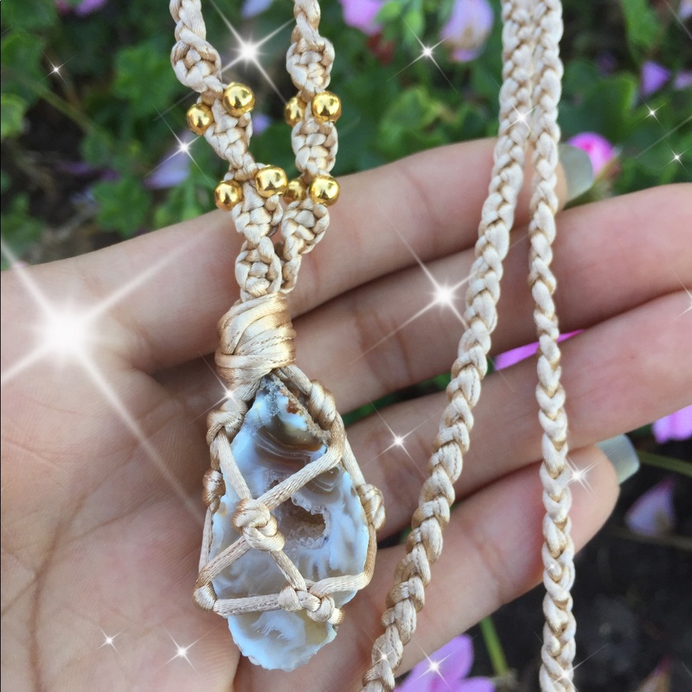Agate Geode necklace